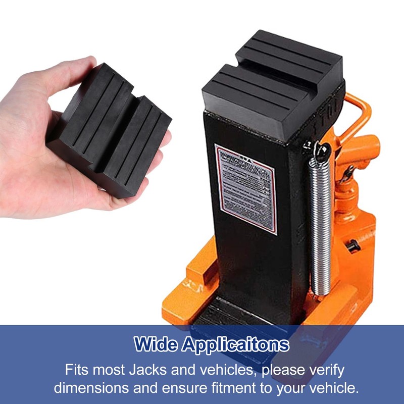 Pack of 2 Car Jack Rubber Pads, Rubber Blocks, 75