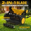 ZEGJAW Electric Dethatcher and Scarifier, 13” 12Amp Lawn Dethatcher with