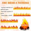 FYSUIMU 69Ft Flame Bulletin Board Border Self-Adhesive Red Orange Fire