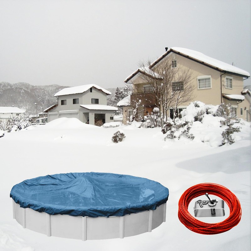 DIRAEEN Upgraded 2024 Pool Cover Cable，131CW 131-Feet Cable and Heavy-Duty