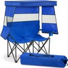 Juexica Double Beach Chair with Shade Canopy, 2 Person Camping