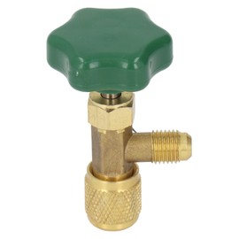 Oumefar Air Conditioning Air Conditioning Valve Copper, ABS Safe, 1/4 Inch Sae Air Tank Valve, Non-Slip, for 7/16 Inch 28UNF Thread