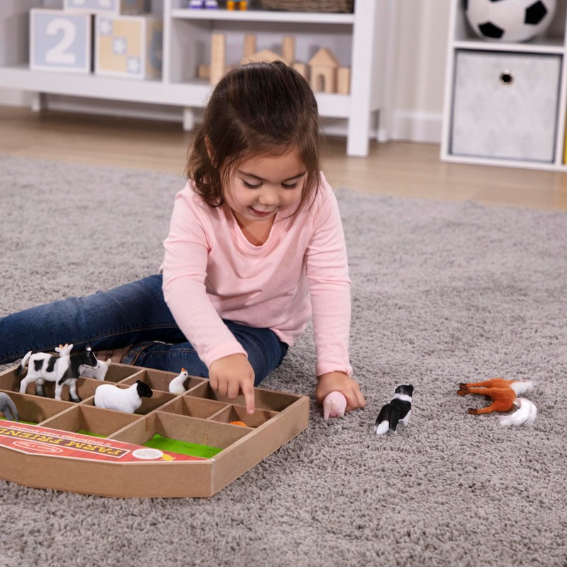 Melissa & Doug Farm Friends Collectible Toy Animal Figures (10