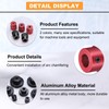 sourcing map Anodization Aluminum Alloy Handwheel 8mm Bore 20mm OD