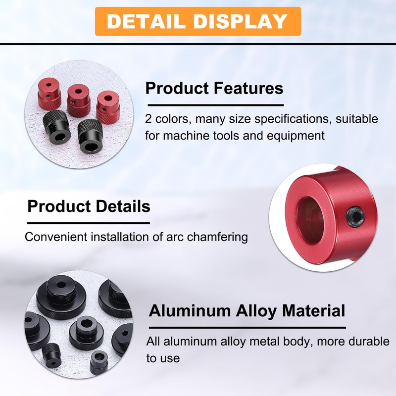 sourcing map Anodization Aluminum Alloy Handwheel 8mm Bore 20mm OD