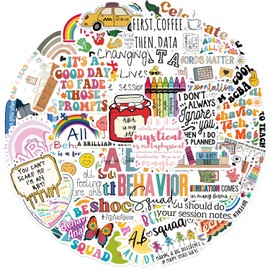 Cartoon ABA Stickers 50 Pack Laptop Stickers,Vinyl Waterproof Stickers for Water Bottles Skateboard Scrapbook Bike Computer,Phone,-Graffiti Stickers Pack for Teens Girls Kids Adults(Cartoon ABA)