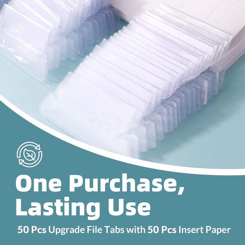 File Folder Labels, SUNEE 50 Sets Hanging File Folder Tabs