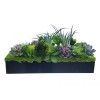 FixtureDisplays Artificial Succulent Metal Planter Arrangement Potted Succulents Centerpiece