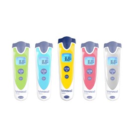 Veroval Baby Infrared Thermometer Yellow, Non-Contact and Silent Measurement, Body Temperature, Object Temperature, Ambient Temperature, Quick Measurement, Easy to Use