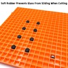 Stained Glass Cutting Mat, Solid Bottom Plastic Grid, Orange, 1