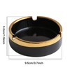 Saim Round Ceramic Gold Edge Cigar Ashtray for Cigar, Desktop
