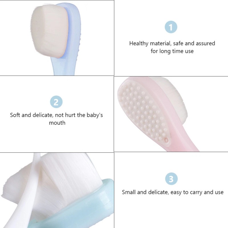  2 Pcs Baby Toothbrush Toddler Teethbrush Kids Toothbrushes Children
