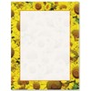 Paperdirect Evanish Sunflowers Thanksgiving Fall Autumn Theme Paper Stationery, Border