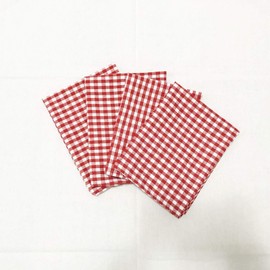 Sourcemall Linen Napkins, Placemat, Non-slip, Table, Meal Mat, 15.7 x 23.6 inches (40 x 60 cm), Lunch Cloth, Nursery, Kindergarten, Elementary School, Boys and Girls, Stylish, Set of 4 (Checkered