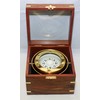 Gimbaled Brass Nautical Compass in Wood Box w/ Glass Top