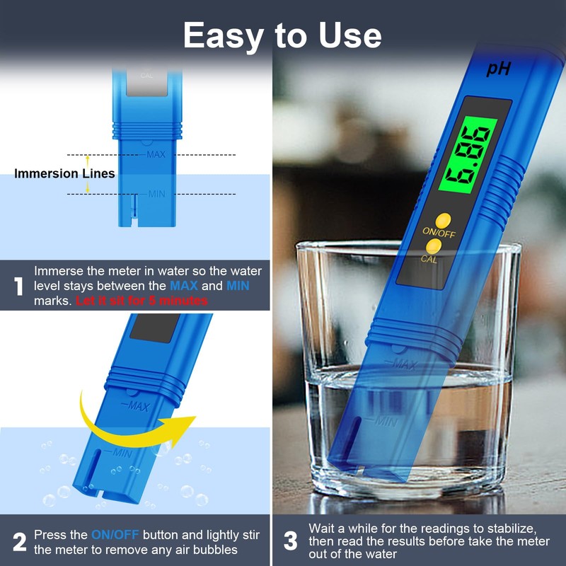 2025 All-New pH Meter for Water - High Accuracy Digital