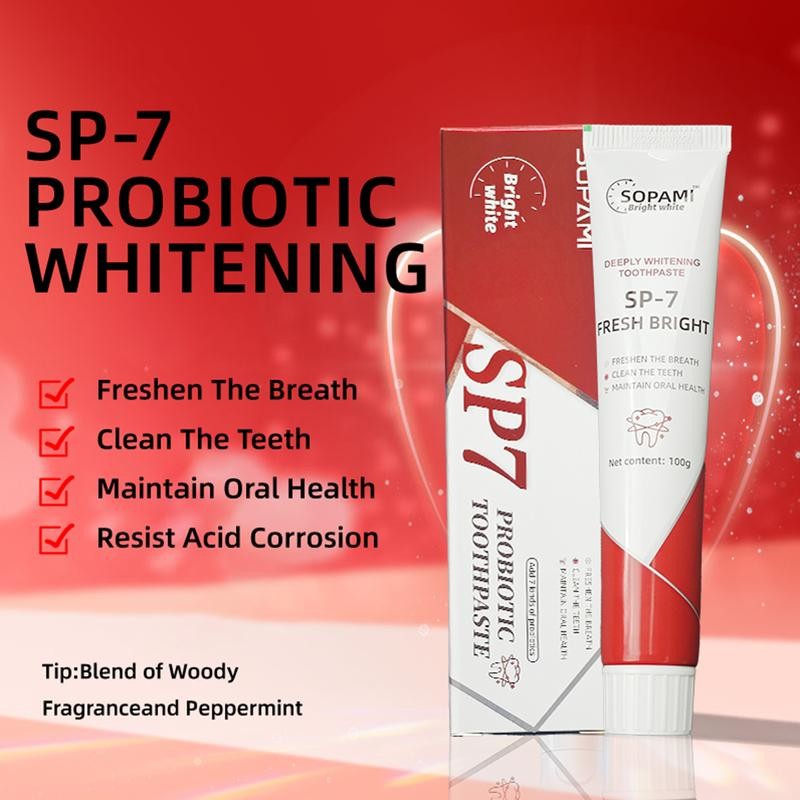 SP-7 Probiotic Whitening Toothpaste - Fresh Breath, Cleansing, Effective Oral