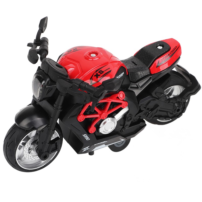 Alloy Motorcycle Model High Simulation Cool Sound Light Pull Back