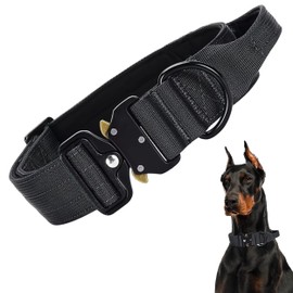 PICKLE WICKLE Tacticozy Comfort Collar - Durable High Density Nylon - Quick Release Buckle - Comfort Grip Handle - Soft Neoprene Padding - Adjustable Length (Pink, Extra Large)