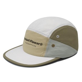 Croogo Quick Dry Baseball Cap Flat Brim Umpire Caps 5 Panel Hat Sports Trucker Hat Cooling Dad Hat for Tennis Golf,White-DFB1