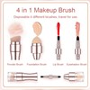 4 in 1 Makeup Brush Soft Bristles Elastic Sponge Head