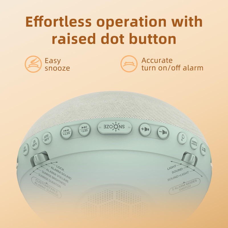 Sunrise Alarm Clock White Noise Machine: Natural Wake Up Light