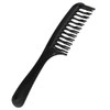 2X Black Double Tooth Detangler Hair Comb Shampoo Comb with