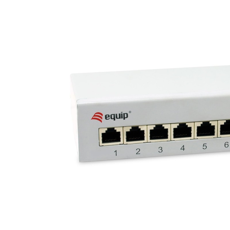 Equip 326521 8-Port Cat.6A Shielded Desktop Patch Panel Light Grey