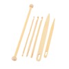 6Pcs Wood Hand Loom Stick Set Wood Weaving Crochet Needle