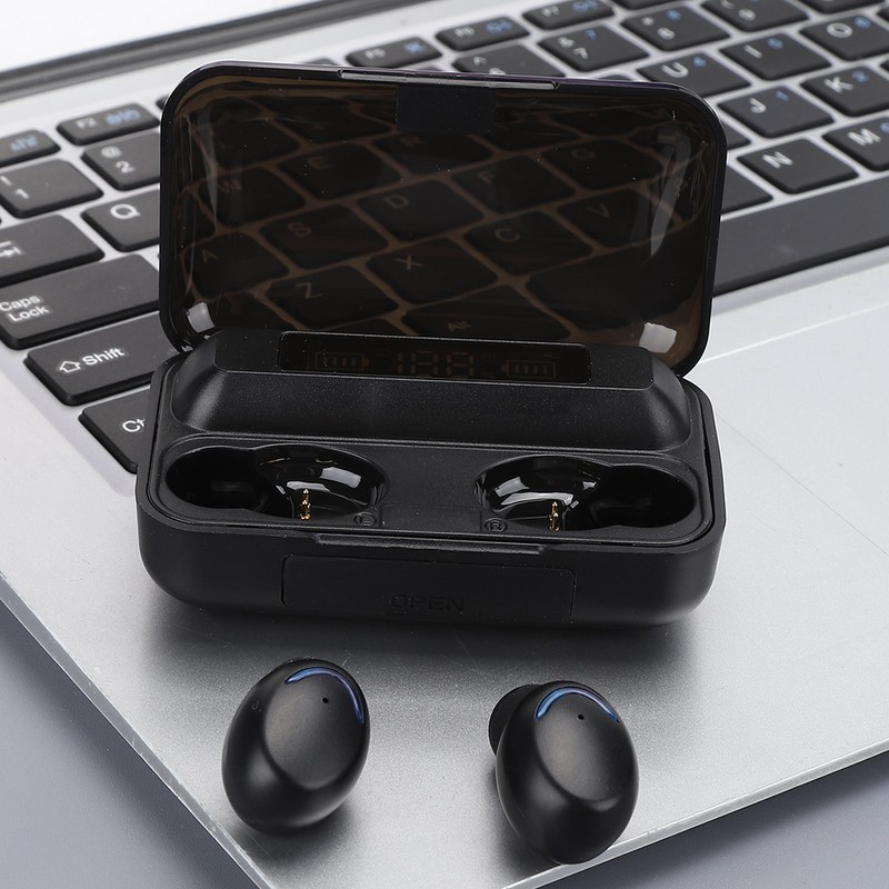 F9-5 Black ABS LED Digital Display Breathing Light Touching Control