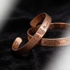 2 PZ Brazaletes Magnéticos De Cobre Puro Ajustables Para Hombre