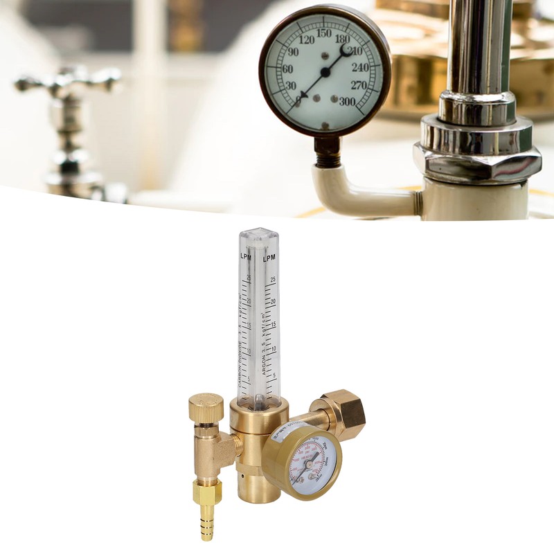 Argon Pressure Regulator Flow Meter Welding Gas CO2 Regulator Gauge