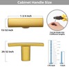 1 Pack Gold Cabinet Knobs - Curved Cabinet Pulls Brushed