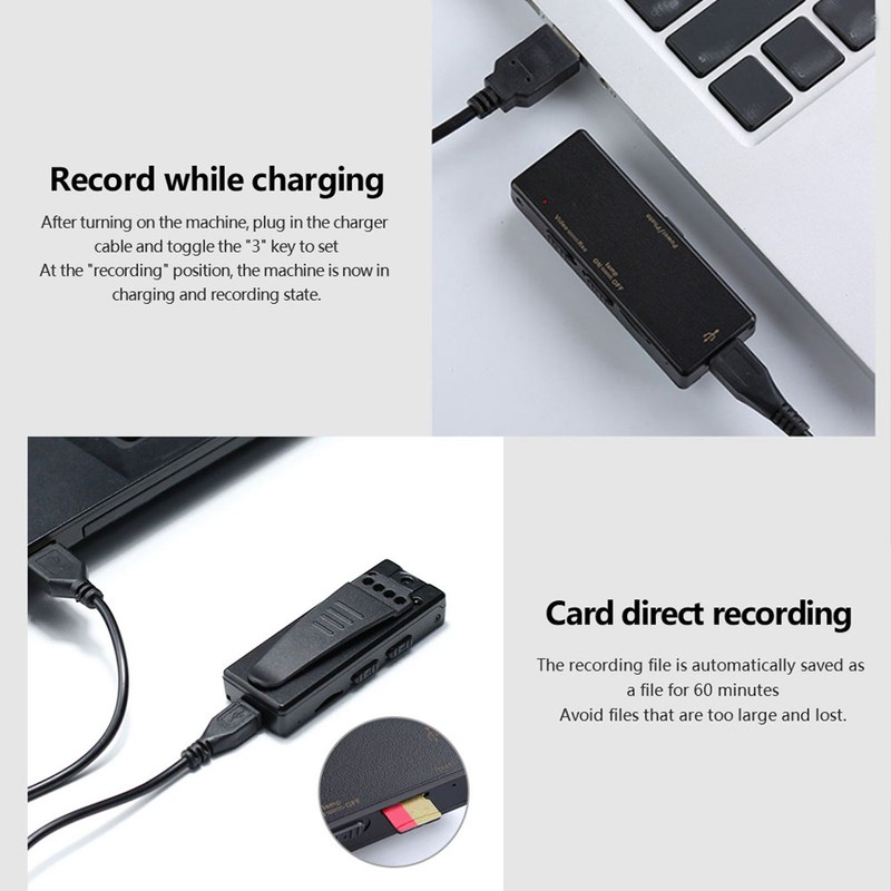 1080P HD Back Clip Camera 500mAh 1920x1080 FHD 40MP Photo