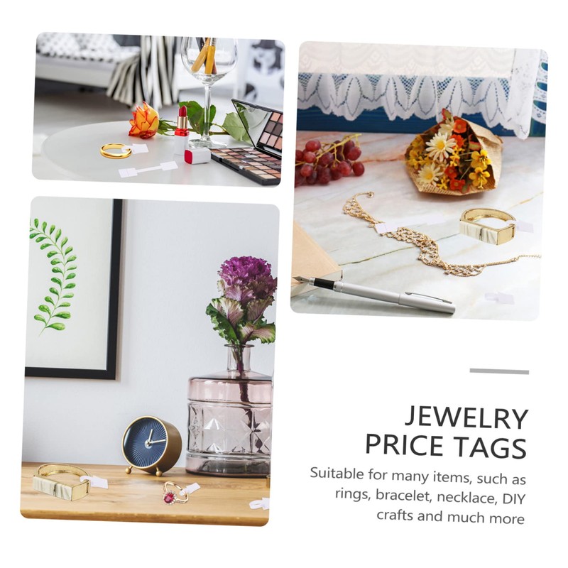 Operitacx Quadratische Preisschilder 200 Stück Blanko Preisschilder Papieretiketten für Schmuck