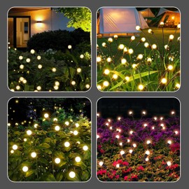ANTQUE Solar Garden Lights - (2 Pack 16 LED) New Upgraded Swaying Starburst Garden Lights Solar Outdoor, Vibrant Garden Lights Waterproof Solar Outdoor Lights for Yard Patio Pathway Decoratio