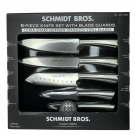 Schmidt Bros., 5 Pc Knife Set Ultra Sharp Professional Grade | Blade Guards