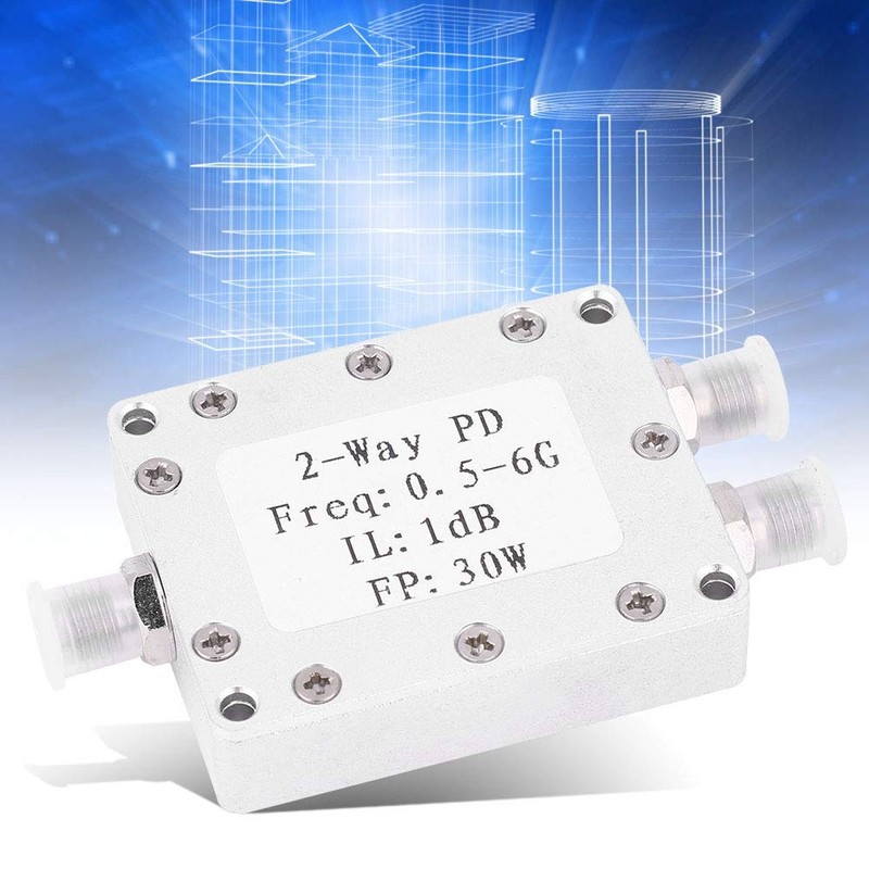 Garosa RF Power Splitter 2-Way Power Divider 0.5-6GHz 30W Signal
