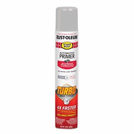 Rust-Oleum 393379 Stops Rust Turbo Automotive Primer Spray, 24 oz, Flat Light Gray