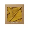 VERTBAUDET Organic Collection: Hooded Bath Towel & Wash Mitt, mustard