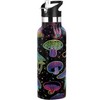 Mushroom Water Bottle with Straw Lid Insulated Stainless Steel Travel