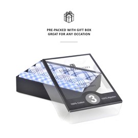 Umo Lorenzo Men's 100% Cotton Handkerchief Set -Gift for Dad-Happy Father's Day Gift