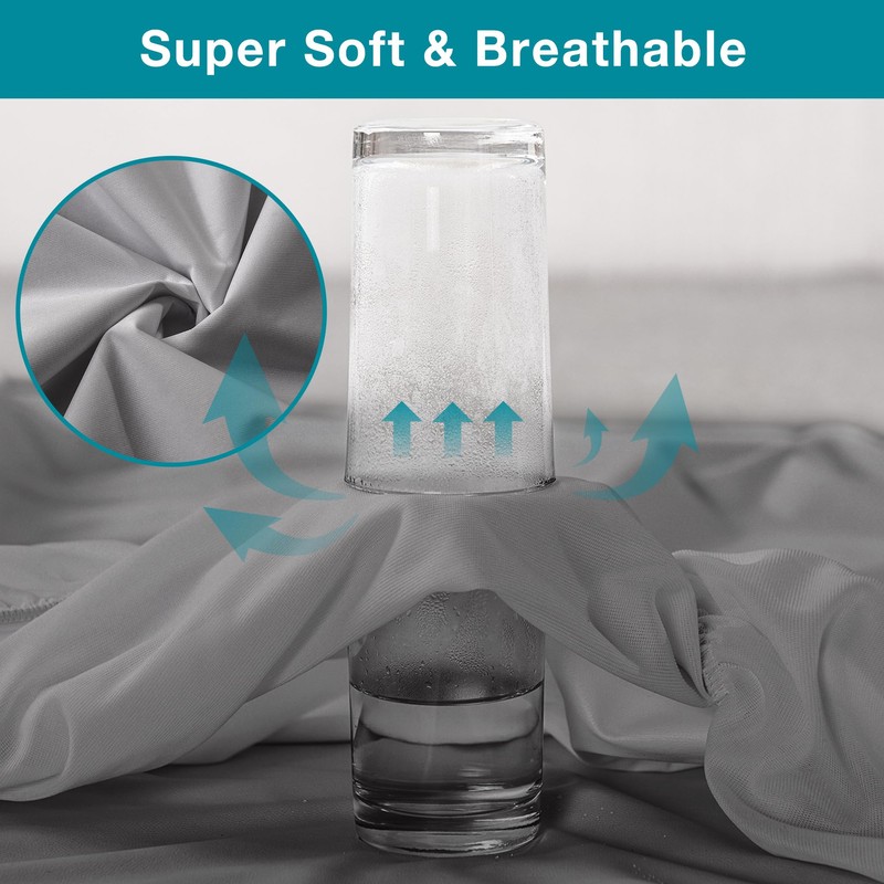 Soft and Breathable Twin XL Size Waterproof Mattress Protector, Fitting