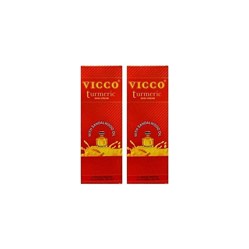 Vicco Turmeric Skin Cream with Sandalwood Oil -70g X 2