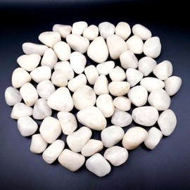 Dolomite white Natural Healing Crystal Gemstones tumbled & hand polished Stones - 2pc set Dolomite