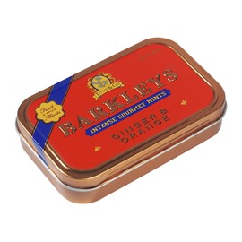 Barkleys Ginger & Orange Intense Gourmet Mints. Pack of 6 cans Without Milk derivatives, Gluten, Eggs, Soy and Animal substances. Suitable for Vegetarians and Vegans