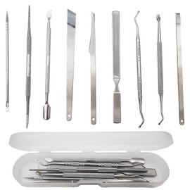 9 Stück Eingewachsene Zehennägel Werkzeug Set,Pre Edelstahl Maniküre & Pediküre Kit,Eingewachsene und Nagelfeile Nagelschieber Nagelfeile Fußpflege für Schwielen Maniküre Pediküre Körperpflege