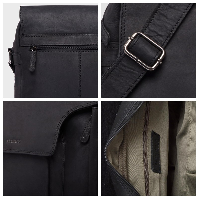 Leabags Amsterdam Shoulder Bag Made Of Genuine Buffalo Leather In