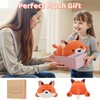 Cute Fox Plush Pillow, Kawaii Plushies Red Fox Stuffed Animals,