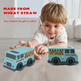 zzsbrm Toddler Car Toys for 1-3 Year Old, BPA Free, Phthalates Free, PVC, Food Car Toys, Easter Christmas Birthday Gifts for 2 3 4 5 Year Boy Girl. Dishwasher Safe, Recycled Plastic.